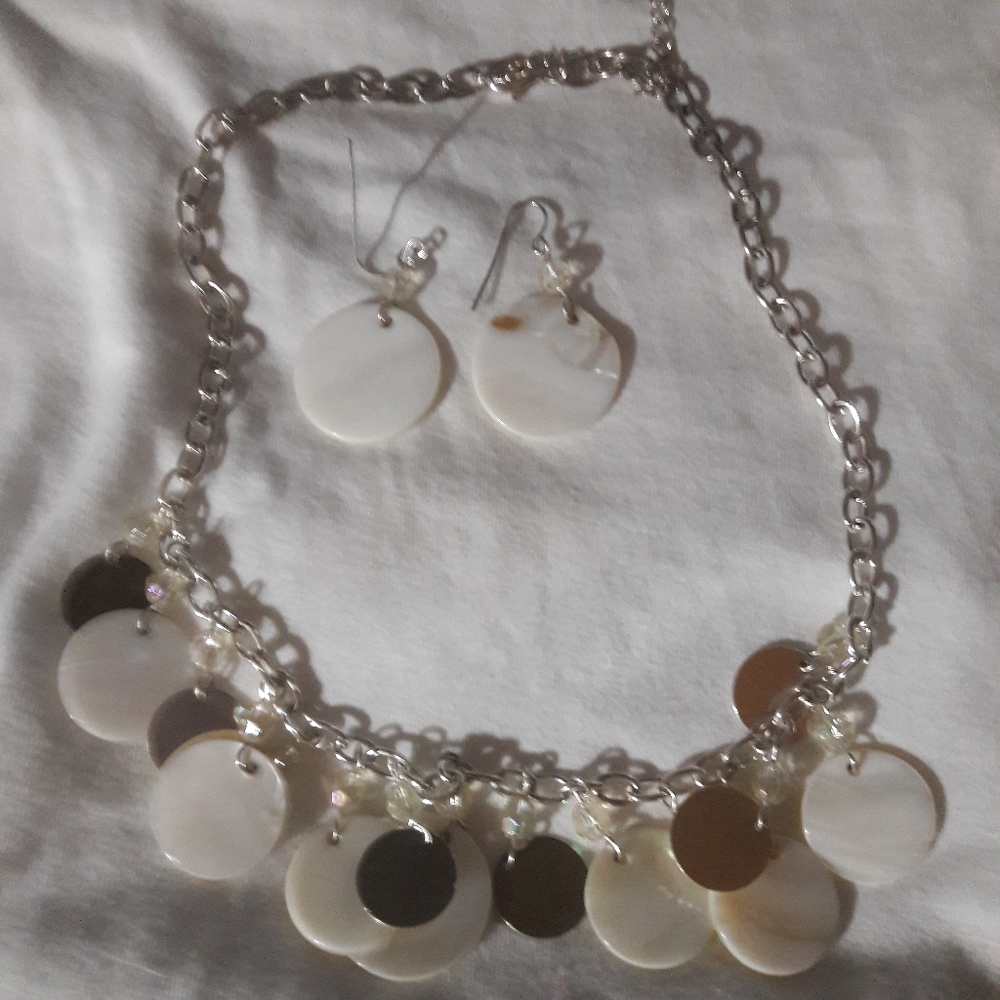 Earrings and necklace